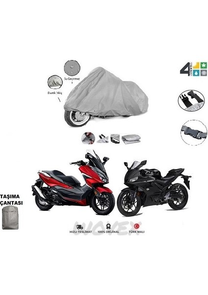 Kral Motor KR25 Ava 5000 Motosiklet Brandası,branda(Arka Çanta Uyumlu Değildir)