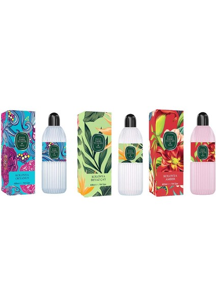 Kolonya Okyanus, Beyaz Çay Ve Amber Pet Şişe 400 Ml