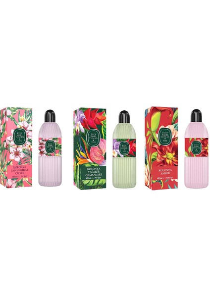 Kolonya Japon Kiraz Çiçeği, Yağmur Ormanları Ve Amber Pet Şişe 400 Ml