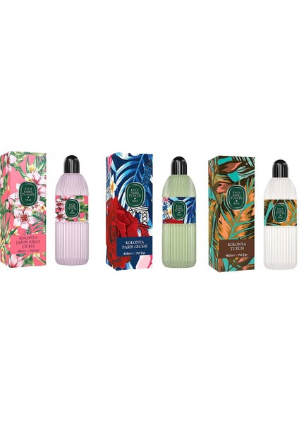 Kolonya Japon Kiraz Çiçeği, Paris Gecesi Ve Tütün Pet Şişe 400 Ml