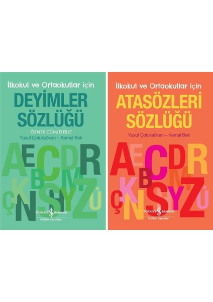 İş Bankası Kültür Yayınları İlkokul ve Ortaokullar İçin Atasözleri ve Deyimler Sözlüğü Örnek Cümlelerle - 2 Kitap Takım