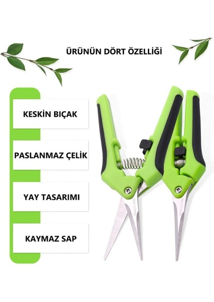 Paslanmaz Çelik Bonsai Fide Çiçek Bağ Bahçe Makası