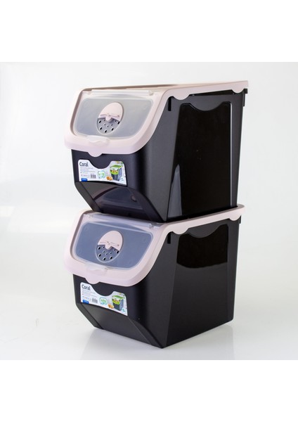 Mercan Soğan Patates Saklama Kutusu Siyah 12 Litre 2 Adet Pudra fırsatları