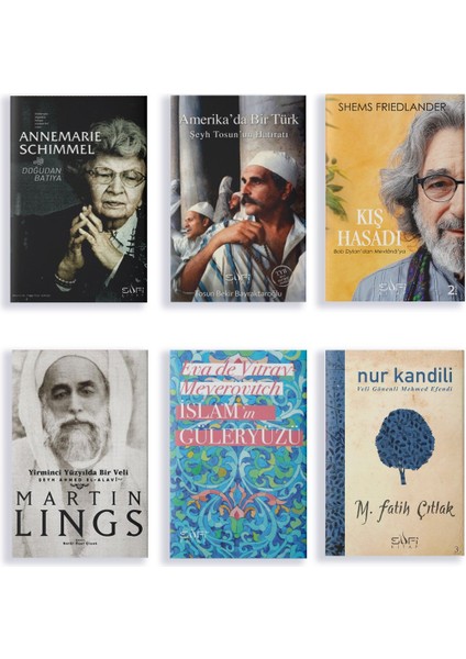 Sufi Anı ve Biyografi Seti (6 Kitap) Islamın Güleryüzü - Doğudan Batıya - Kış Hasadı - Nur Kandili - Amerika'da Bir Türk - Yirminci Yüzyılda Bir Veli - Tosun Bekir Bayraktaroğlu