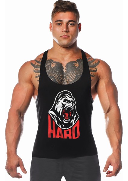 Hard Gym Fitness Tank Top Sporcu Atleti Siyah fiyatları