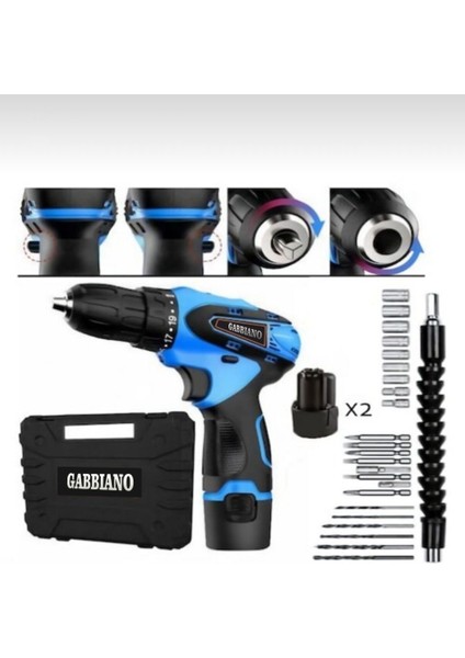 Gabbıano Prof Italy Sherry 58 W 8 Ah 27 Parça Set Akülü Vidalama
