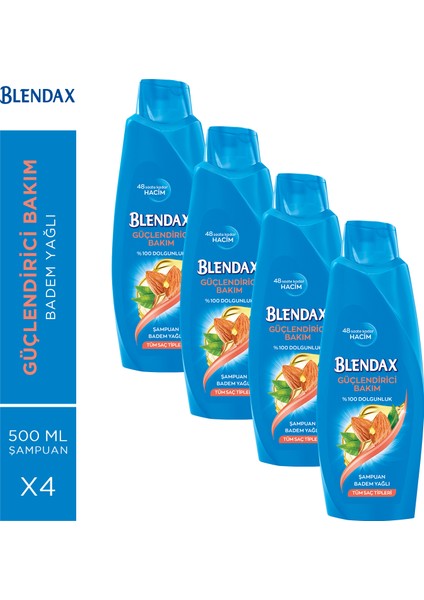 Badem Yağı Özlü Şampuan 500 Ml X 4 Adet