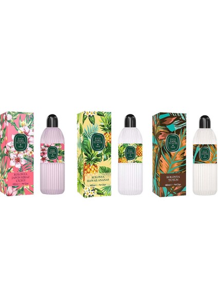 Kolonya Japon Kiraz Çiçeği, Hawaii Ananas Ve Lavanta Pet Şişe 400 Ml