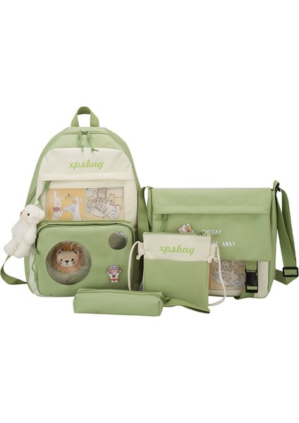 Dörtlü Basit Büyük Kapasiteli Okul Çantası Seti (Yurt Dışından)