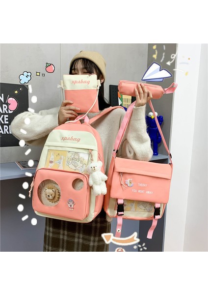 Dörtlü Basit Büyük Kapasiteli Okul Çantası Seti (Yurt Dışından) fiyatları