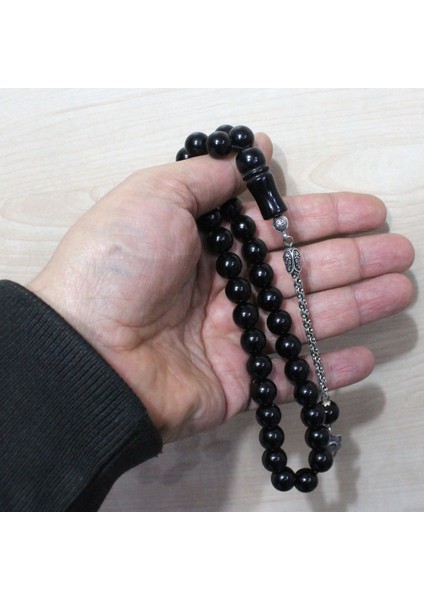 Gümüş Ay Yıldız Püsküllü 11 mm Gürcistan Oltu Tesbih modelleri