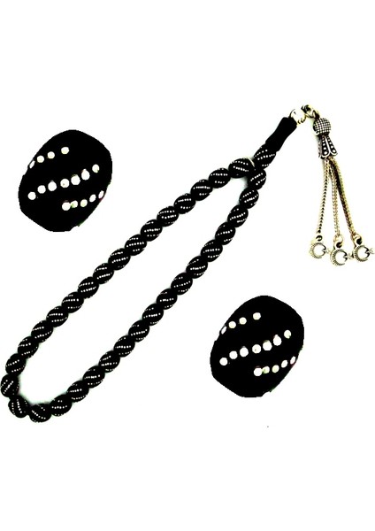 Gümüş Kakma Işlemeli Gürcistan Oltu Tesbih Taş Menşei Gürcistan GRVK042A fiyatları