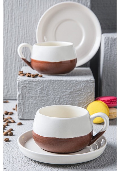 2'li Coffeart El Yapımı Kahve Fincan Seti