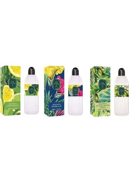 Kolonya Çeşme Limonu, Hatıralar ve Ayvalık Zeytin Çiçeği Pet Şişe 400 ml