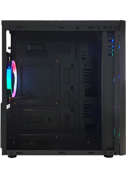 Power Boost VK-G2080C USB 3.0 ATX Acrylic Single Ring Rainbow Fan Siyah Kasa (PSU Yok) (JBST-VKG2080C)