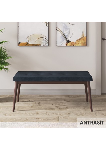Concept Iza Serisi, 80 x 132 cm Mdf Masa, Barok Ahşap Desen Mutfak Masa Takımı, 4 Sandalye 1 Bench