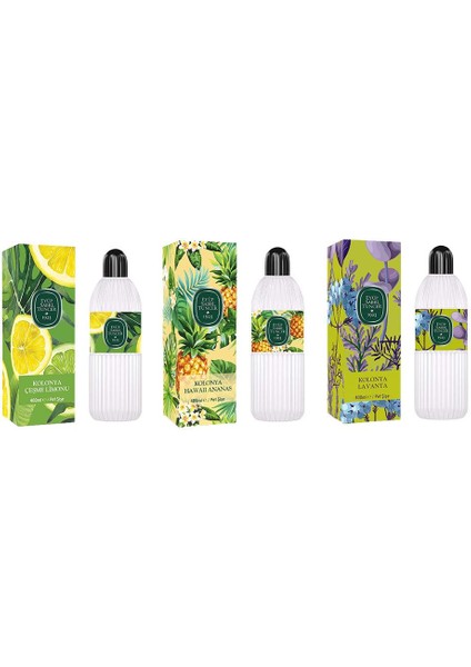 Kolonya Çeşme Limonu, Hawaii Ananas ve Lavanta Pet Şişe 400 ml