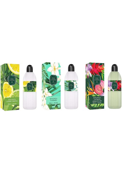 Kolonya Çeşme Limonu, Yasemin ve Yağmur Ormanları Pet Şişe 400 ml