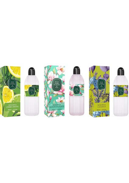 Kolonya Çeşme Limonu, Manolya Çiçeği ve Lavanta Pet Şişe 400 ml