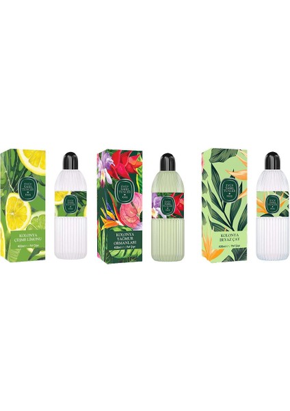 Kolonya Çeşme Limonu, Yağmur Ormanları ve Beyaz Çay Pet Şişe 400 ml