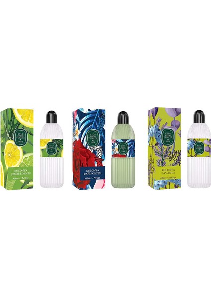 Kolonya Çeşme Limonu, Paris Gecesi ve Lavanta Pet Şişe 400 ml