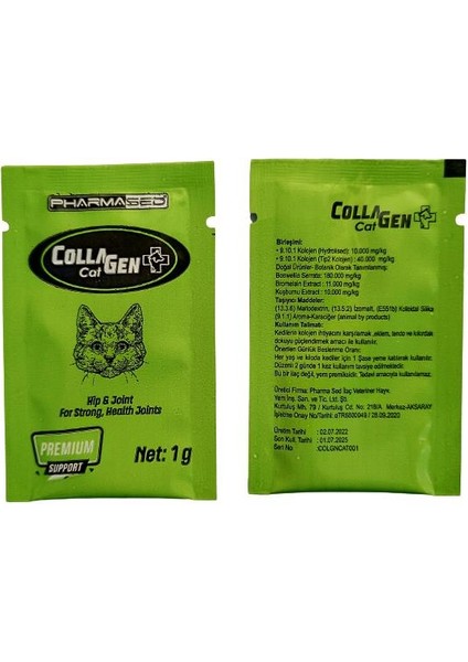 Collagen For Cat Kediler Için Kolojen 5X1GR 5 Adet