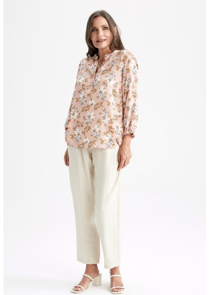 Traditional Regular Fit Hakim Yaka Çiçek Desenli Gömlek I3708AZ22SM fiyatları