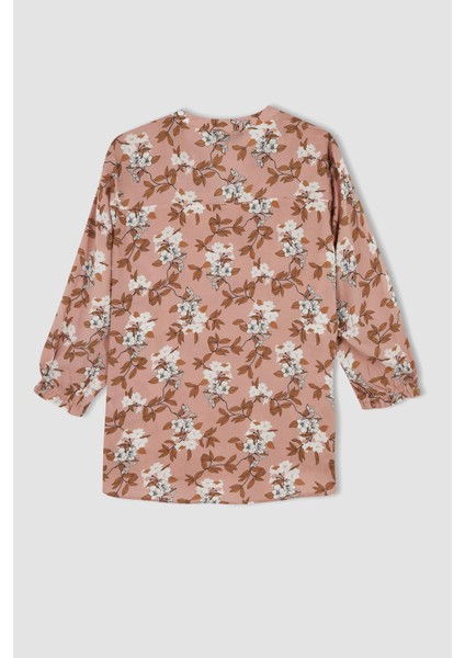 Traditional Regular Fit Hakim Yaka Çiçek Desenli Gömlek I3708AZ22SM