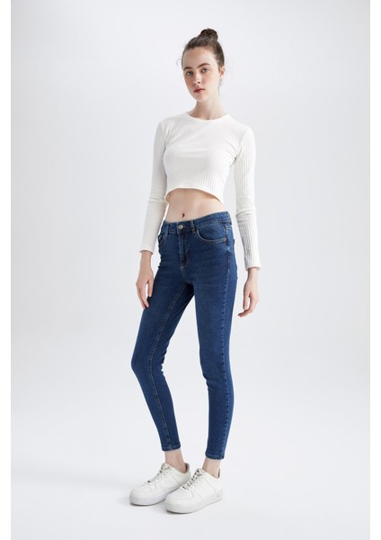 Skinny Fit Normal Bel Jean Pantolon Y8936AZ22AU indirimleri