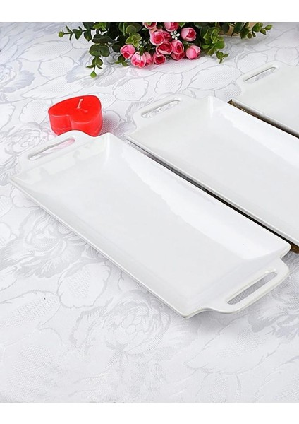 34 cm 6 Lı Seramik Tavuk Tabak Sunum