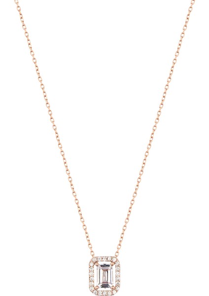 Baget Taşlı Pırlanta Model Gümüş Kolye fırsatları