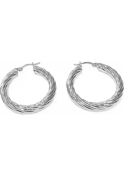 Gümüş Burma Orta Boy Halka Küpe fiyatları