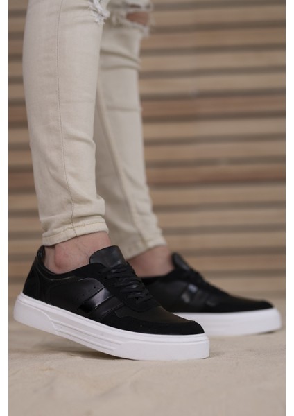 Siyah Beyaz Erkek Sneaker 0012453 fırsatları