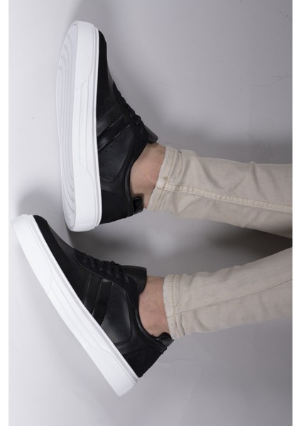 Siyah Beyaz Erkek Sneaker 0012453 indirimleri