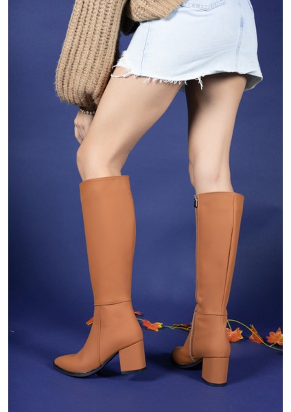 Kadın Mat Taba Çizme – Ortopedik Tabanlı, Yan Fermuarlı, Günlük ve Outdoor Kullanıma Uygun, Kaliteli Malzeme fırsatları