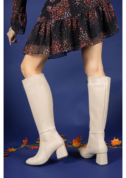 Kadın Nude Deri Çizme – Fermuarlı, Ortopedik Tabanlı, Kaymaz Trekking Uyumlu Rahat Tasarım fırsatları