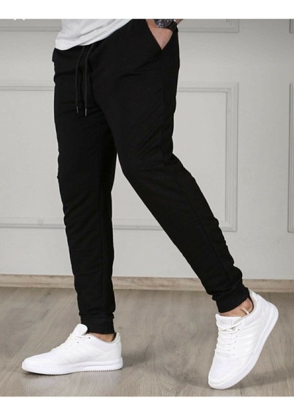 DAXİS Sportwear Company  Blackjackgiyim Erkek Siyah Slim Fit Jogger Eşofman Altı