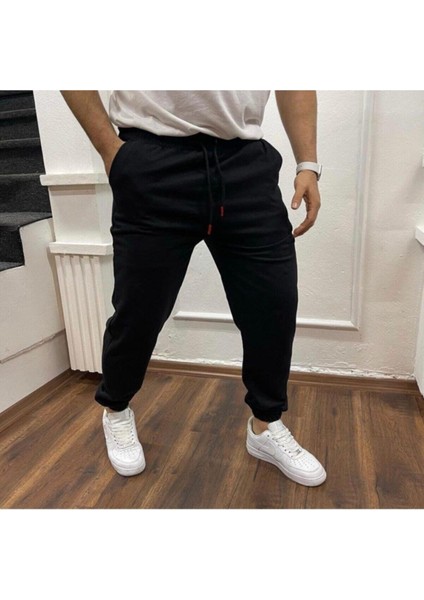 Unisex Koyu Gri Kelepçe Paça Koyu Gri Eşofman