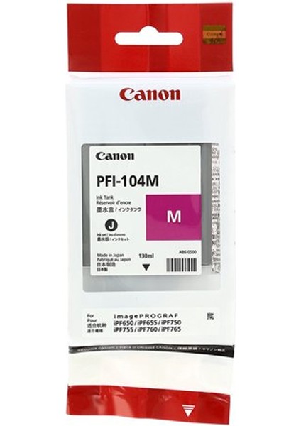 Toner Sepeti Canon PFI-104M Kırmızı Orjinal Kartuş