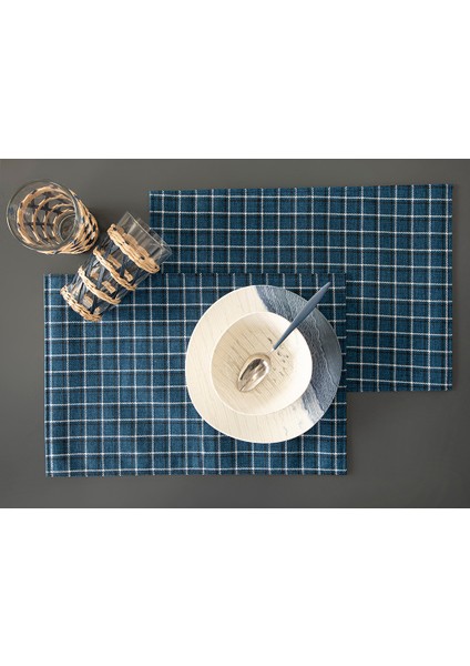 Claudia 2'li Amerikan Servis 30 x 45 cm Lacivert