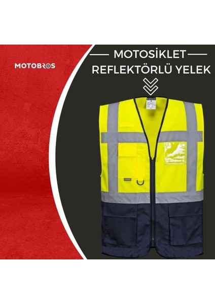Motorsiklet Reflektörlü Yelek ( Cepli ) fiyatları