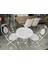 Ferforje Katlanır Masa Sandalye Balkon Takımı Beyaz 60CM 1