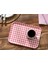 Gingham Red Melamin Kaydırmaz Tepsı 20X28,5 cm Kırmızı 2