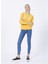 Baskılı Hardal Kadın Sweatshirt 22K0573K1 2