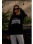 Siyah Houston Baskı Sweatshirt 1