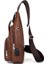 Yeni 2 Stilleri Göğüs Çantası Rahat Açık Seyahat USB Şarj Portu Sling Çanta Deri Göğüs Çantası Crossbody Çanta (Siyah) 5