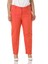 Büyük Beden Dar Paça Nervür Dikişli Paçası Yırtmaçlı Fermuarlı Turuncu Kadın Pantolon 1