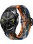 MTK Moveteck Samsung Galaxy Watch Active 2 Kordon Örgü Tokalı Gökkuşağı Renkli Kumaş Bileklik (20MM ) 1