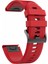 Garmin Fenix 5 - 5 Plus - 5 Sapphire Için Quick Fit Özellikli Silikon Kordon Kırmızı 1