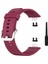 Huawei Watch Fit Için Silikon Kordon Bordo 1